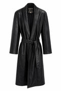 Giorgio full length leather coat