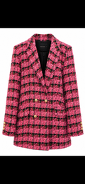 Hot pink woolen coat