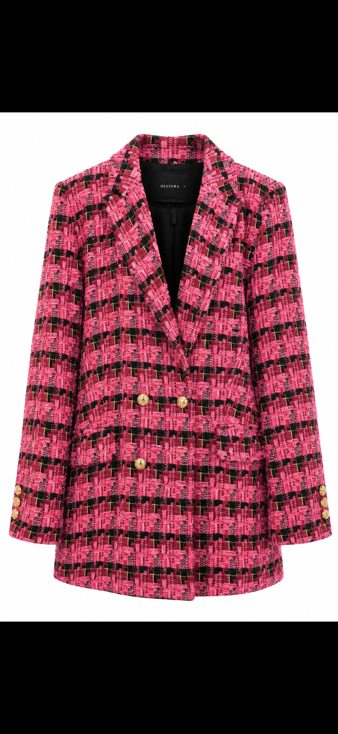 Hot pink woolen coat