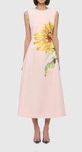 Leo Lin pink sunflowers dress