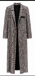 Silver sequin coat