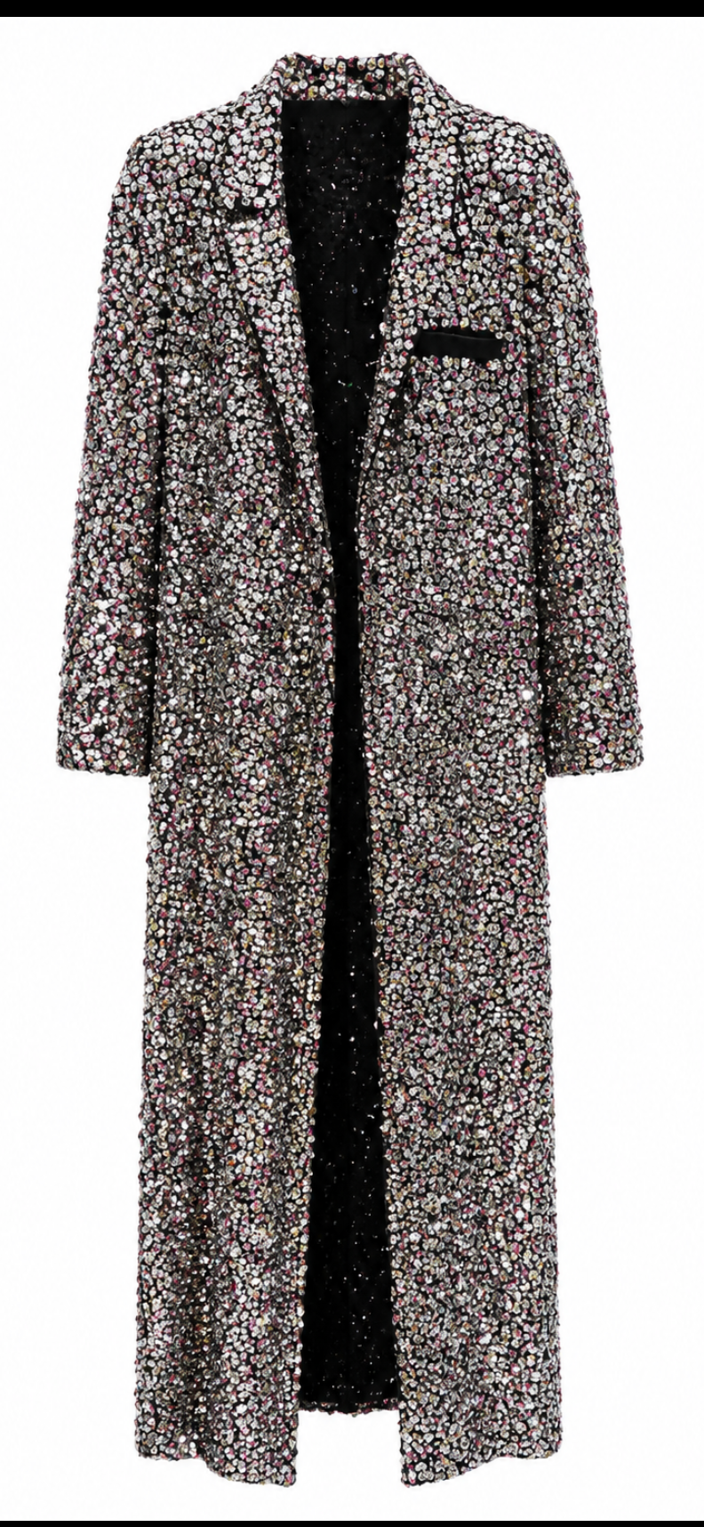 Silver sequin coat