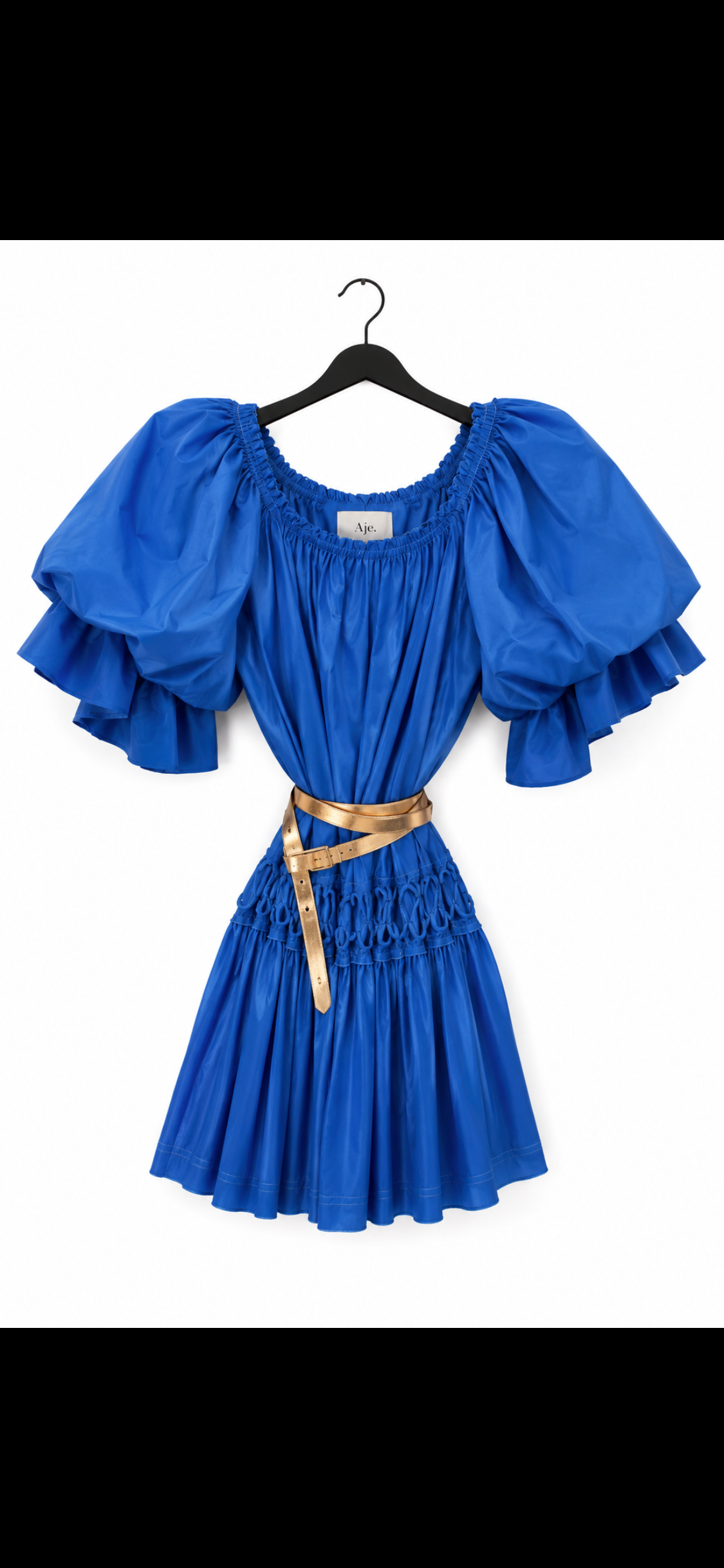 Aje blue ruffled dress