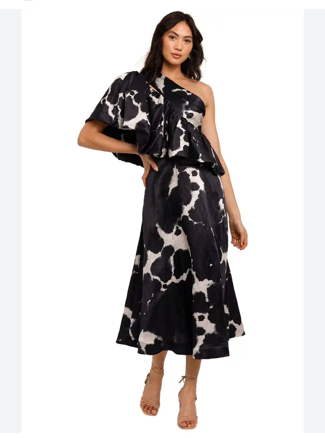 Aje one shoulder gown