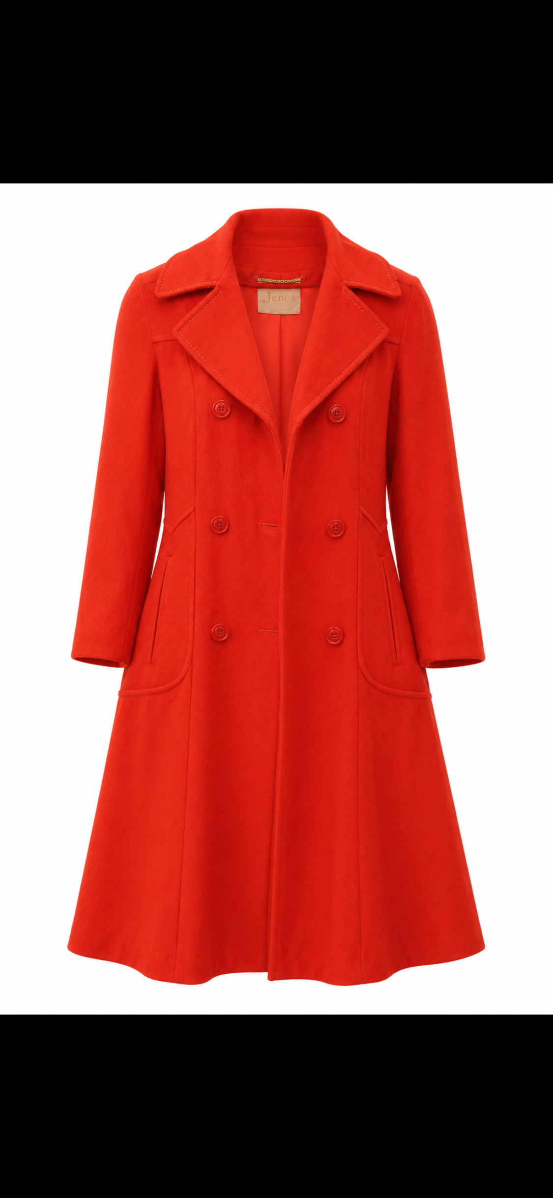 Red double breasted  coat