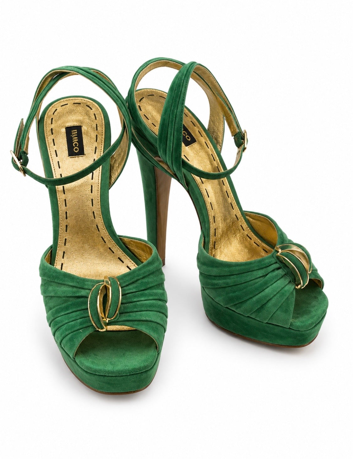 Green velvet shoe