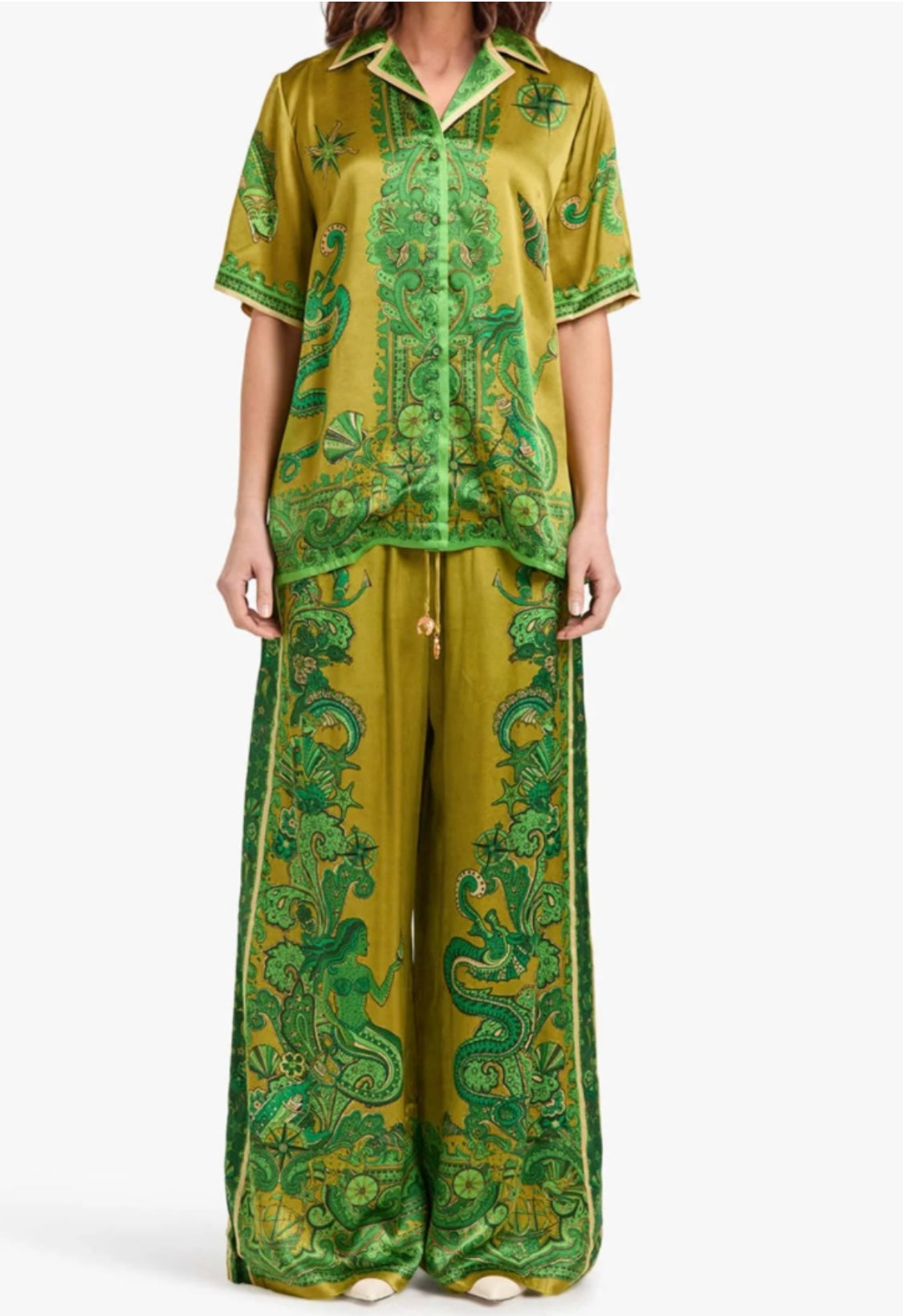 Alemais floral silk pant suit