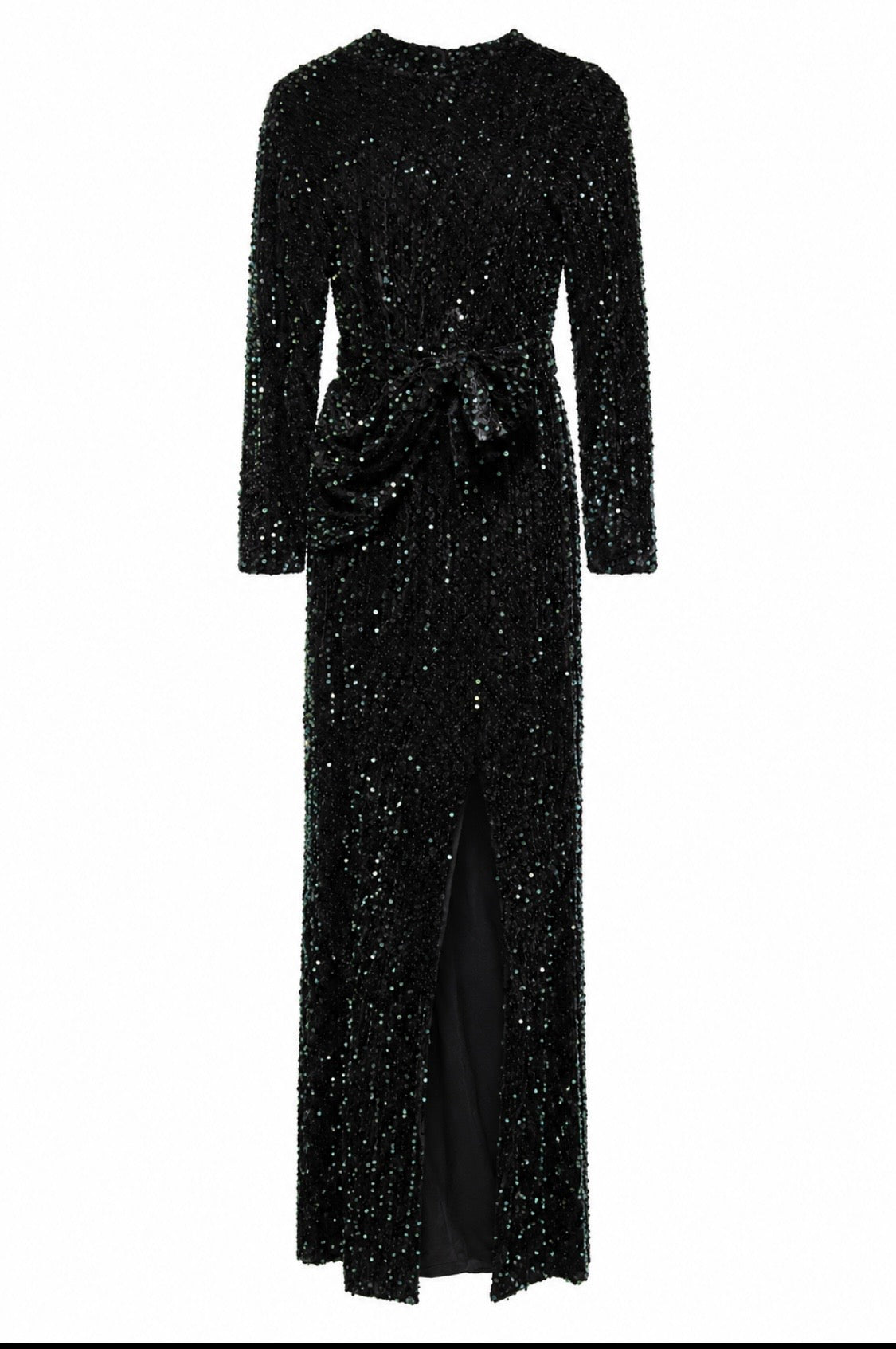 Midnight green sequin gown